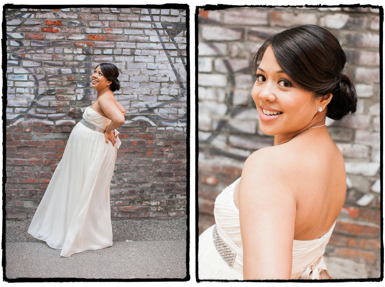 Karen was the picture perfect pregnant bride in SoHo.
