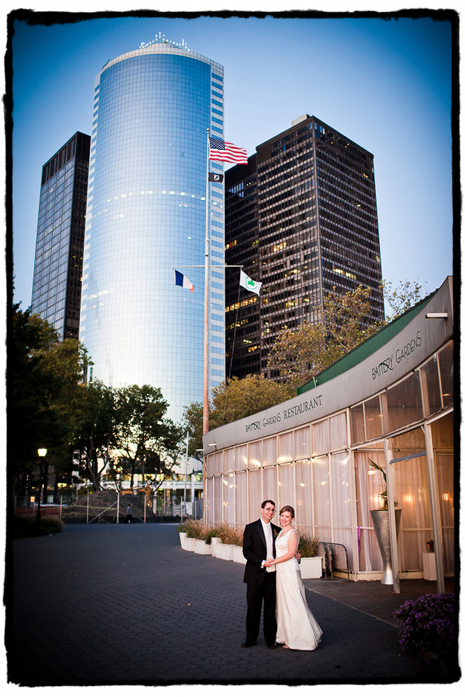 Julie and Ryan were married at Battery Gardens on the southern tip of Manhattan.