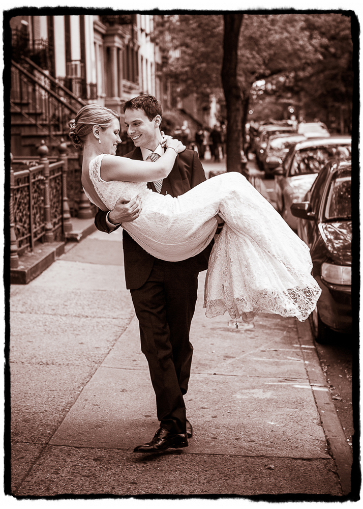 Mike swept Melissa off her feet in the East Village after a romantic intimate ceremony at the Merchant's House Museum.