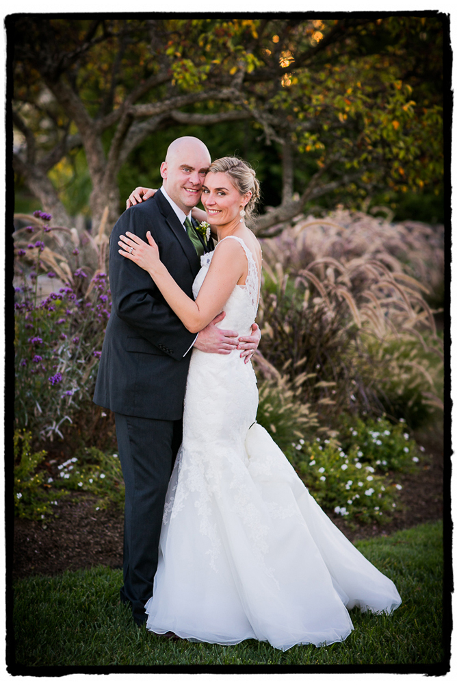 Carrie and Brian just moments after their beautiful seaside ceremony at Belle Haven Club in Greenwich, Connecticut.